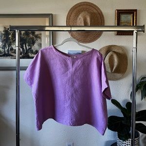 Shelter Lavender Linen Top